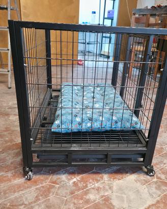 Gabbia per cani con ruote