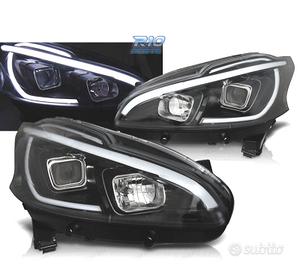 FARI PER PEUGEOT 208 12-15 TUBO LUCE LED NERI