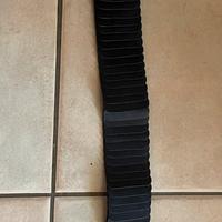 Cintura blu con decoro argento