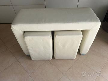 Panca in ecopelle con 2 sedute