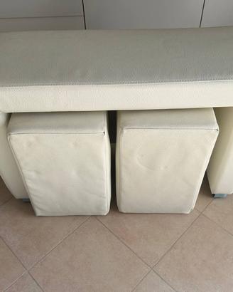 Panca in ecopelle con 2 sedute