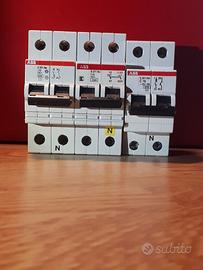Gruppo 3 Interruttori Magnetotermici ABB