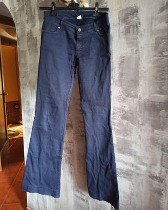 Pantaloni jeans Flared a zampa elefante vita alta