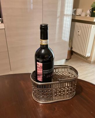 Portabottiglie in argento indiano