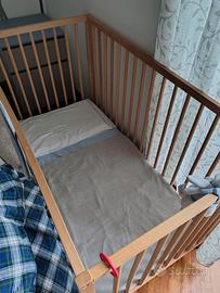 Lettino con sponde legno