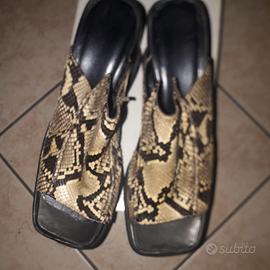CIABABATTE IN VERA PELLE DI PITONE NUMERO 37