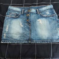 minigonna di jeans tg L con  strappi 
