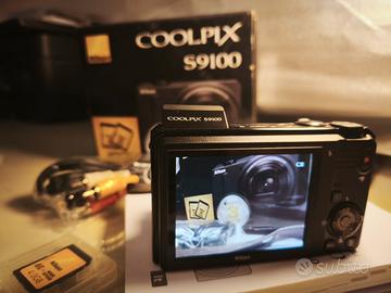Nikon Coolpix S9100 COMPLETA +2 SD card +custodia
