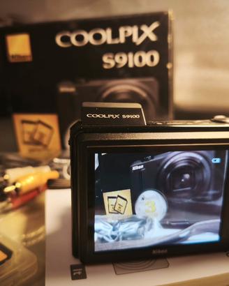 Nikon Coolpix S9100 COMPLETA +2 SD card +custodia
