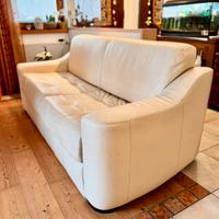 Divano letto 3 posti in Ecopelle beige