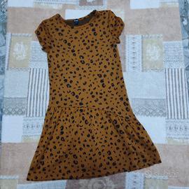 vestito bimba fantasia leopardata 