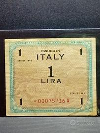 1 Lira del 1943 in "R2" con ( asterisco) ALLIED M