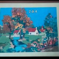 quadri ricamati punto croce incorniciati 