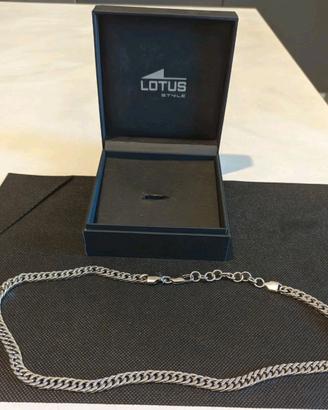 Collana in acciaio inox anallergico 55cm Lotus