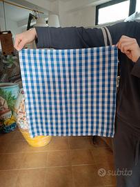 Tovaglie e Tovaglioli a Quadretti + Blu