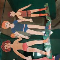 lotto bambola di carta con vestiti 