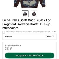 Felpa Travis Scott Cactus Jack full zip