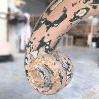 Consolle da parete stile barocco decappata