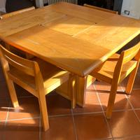 Tavolo e sedie design Silvio Coppola. Vintage ‘70