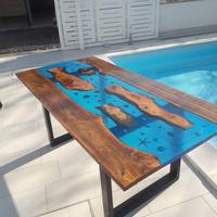 tavoli in resina e legno