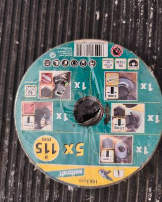 Set dischi per smerigliatrice 115mm Wolfcraft