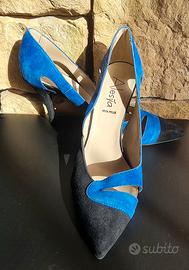 Blu Zaffiro- nuove scarpe Alesya in vera pelle 40