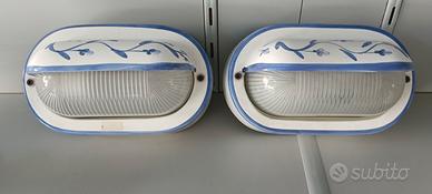 2 Lampade da esterno in ceramica NUOVE