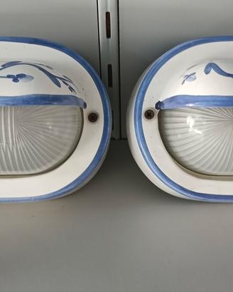2 Lampade da esterno in ceramica NUOVE