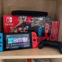 Nintendo Switch v2 2019 + Giochi + Pro controller