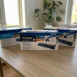 3 Toner Brother Originali TN-230BK TN-230C TN-230Y