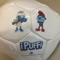 Pallone calcio bianco dei Puffi