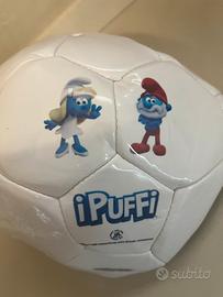 Pallone calcio bianco dei Puffi