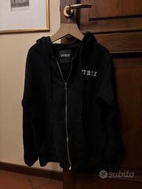 Felpa nera con zip - Pyrex