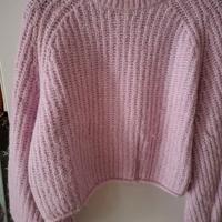 maglione corto nuovo zara rosa s 