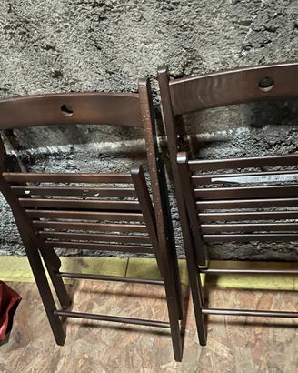 Coppia sedie legno pieghevoli ikea