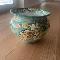 Porta vaso ceramica Caltagirone