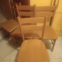  sedie in rovere naturale