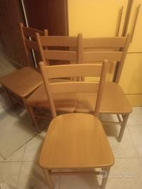  sedie in rovere naturale