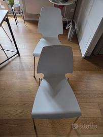5 Sedie IKEA bianche - Perfette per cucina/sala