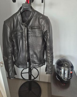 Giacca Moto tg 50 in pelle cn protezioni