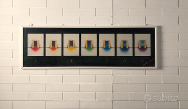 POSTER INCORNICIATO "SEVEN DOORS" 103,5X33CM.