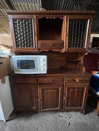 Mobile legno base con vetrina