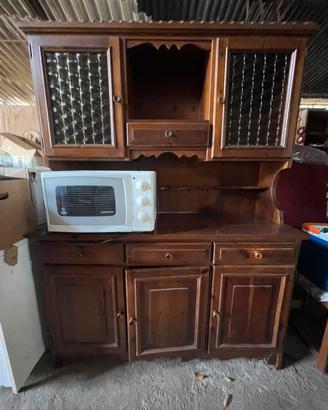 Mobile legno base con vetrina