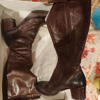 Stivale donna pelle marrone n37