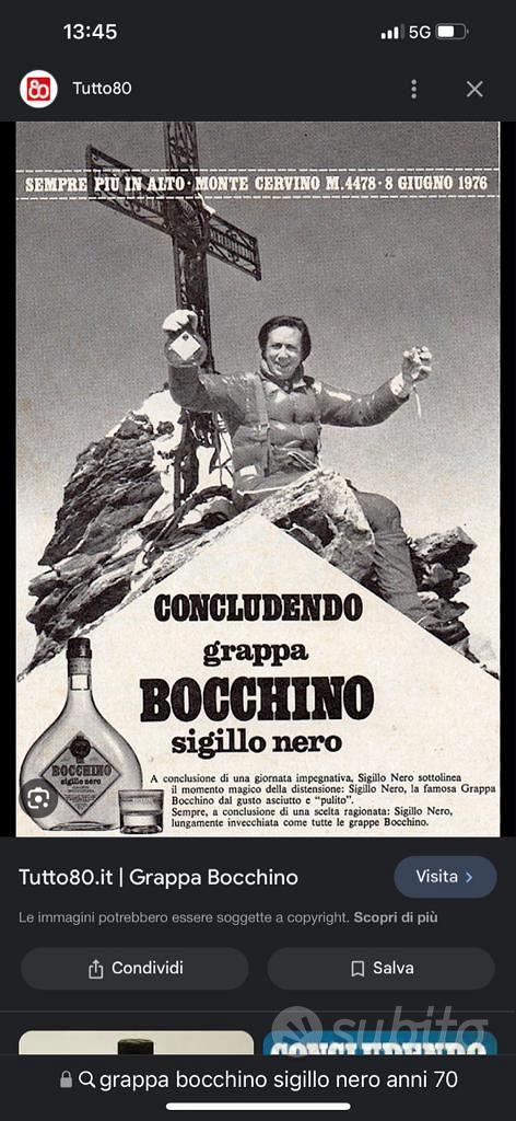 Grappa BOCCHINO Sigillo Nero Anni 70 - Collezionismo In vendita a Roma