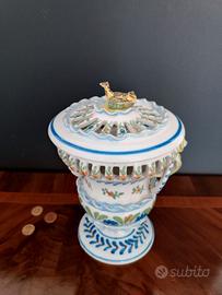 Vaso per coltivare basilico in maiolica valenciana