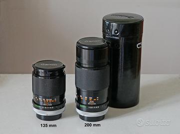 Obb. Canon FD 135 e 200 mm