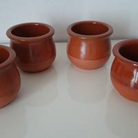4 coppette da tavola in terracotta nuove x salsine