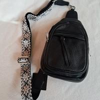 Borsa a tracolla unisex nera