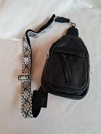 Borsa a tracolla unisex nera